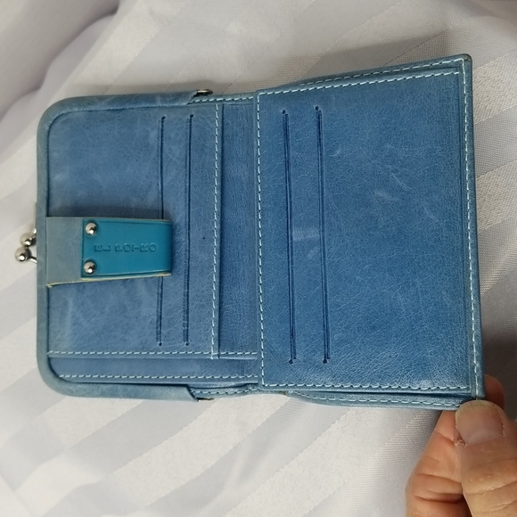 EL POTRO CARD CASE / COIN WALLET IN BLUE - Picture 3 of 8